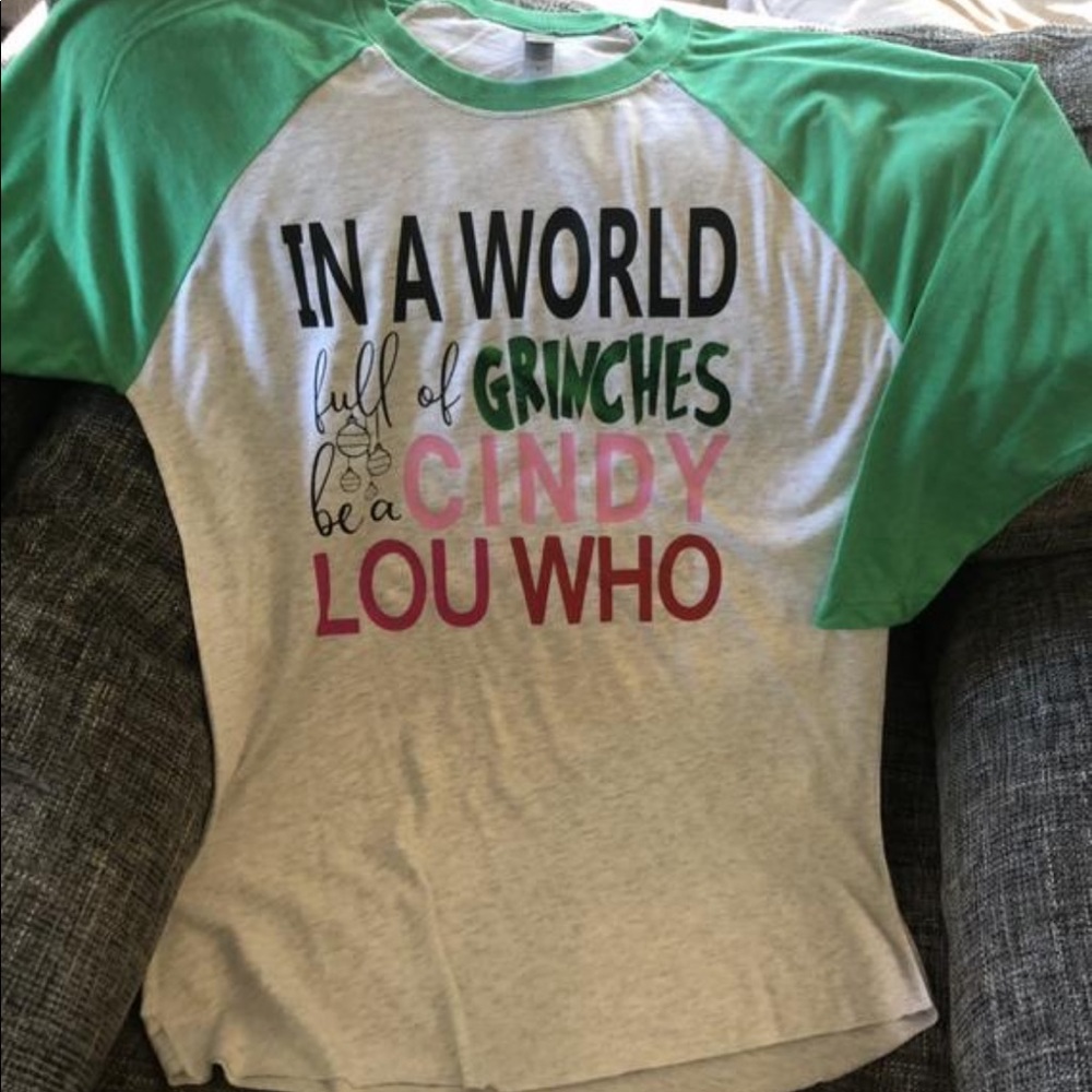 Grinch Cindy Lou who shirt new! 3/4 sleeve 🎅🏻